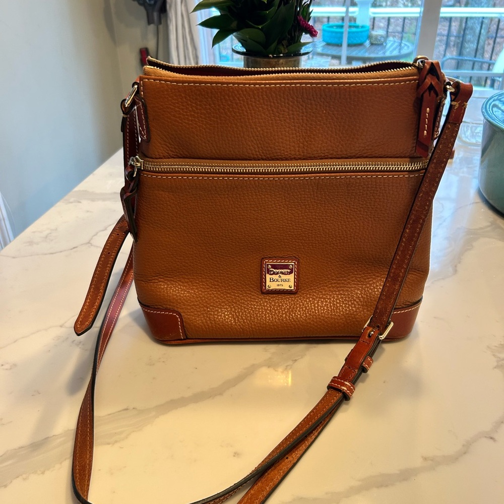 Dooney & Bourke Tan Leather Crossbody Bag